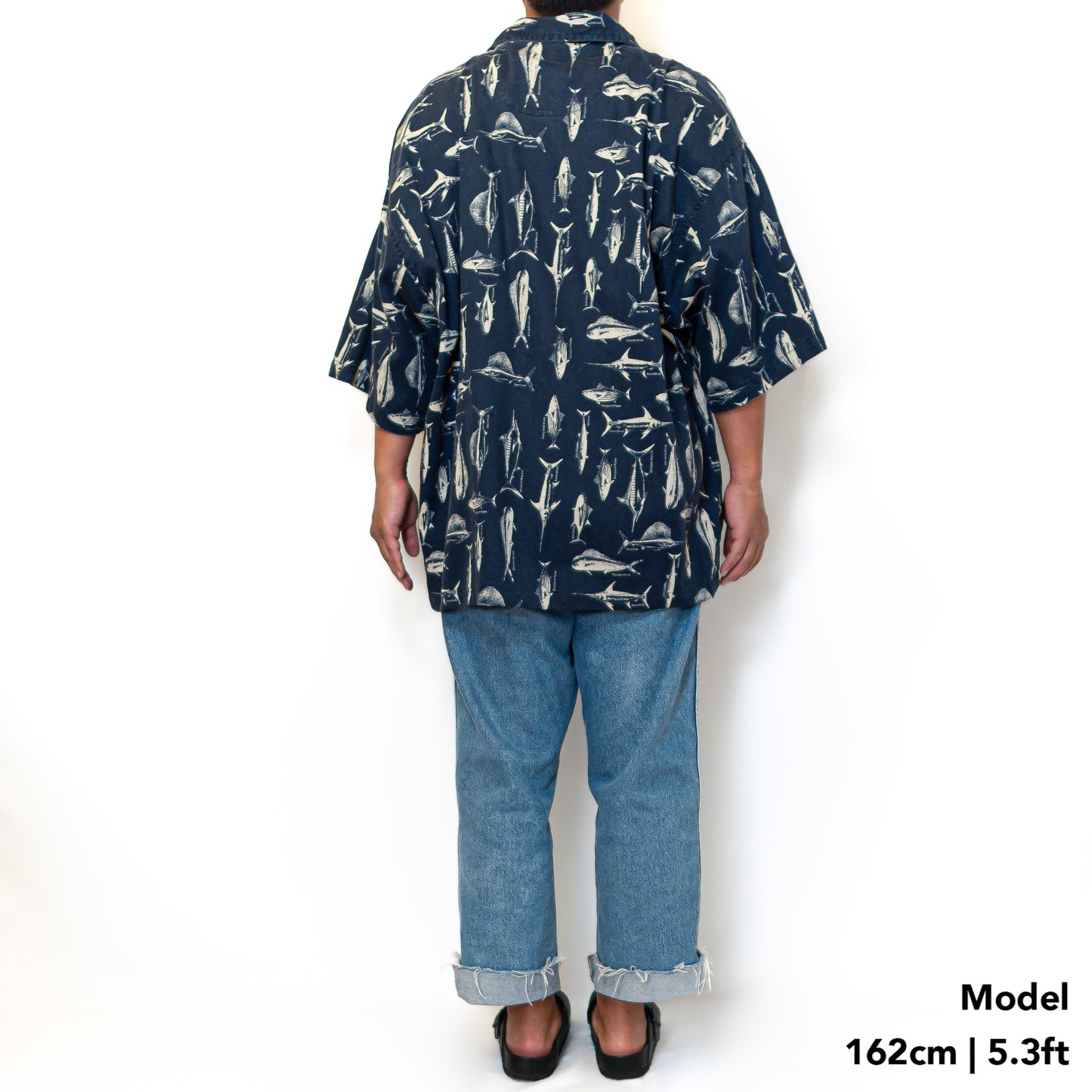 フィッシュモチーフ柄 半袖シャツ
