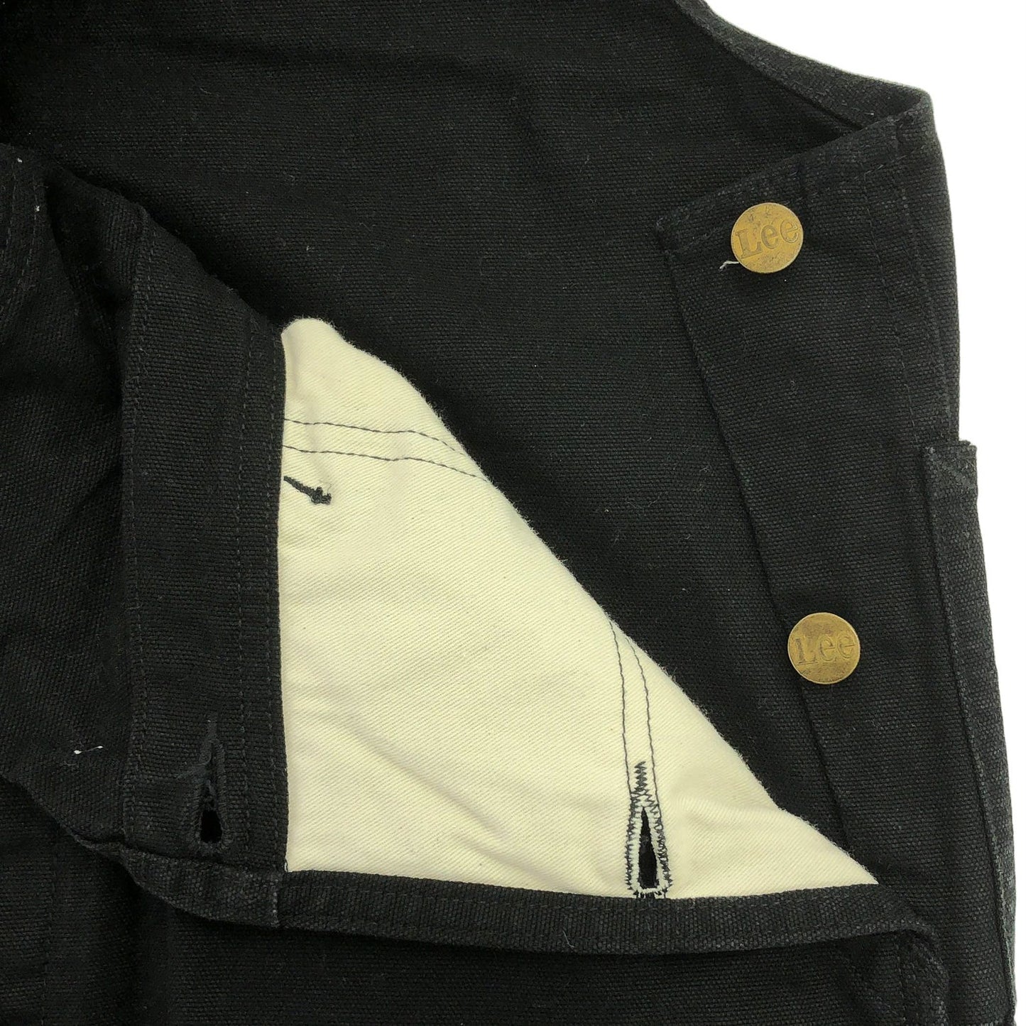 LEE ダック生地 ブラック オーバーオール