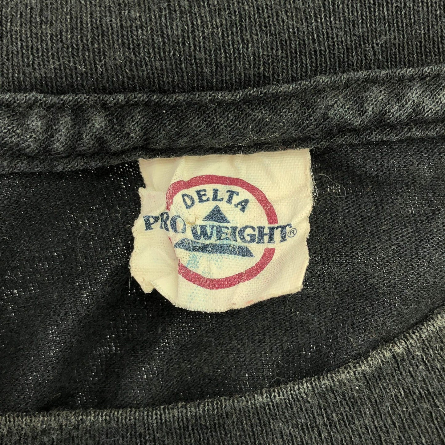 90s DELTA PRO WEIGHT フェードブラック プリント Tシャツ