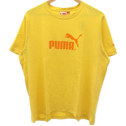 PUMA イエロー ロゴプリント Tシャツ