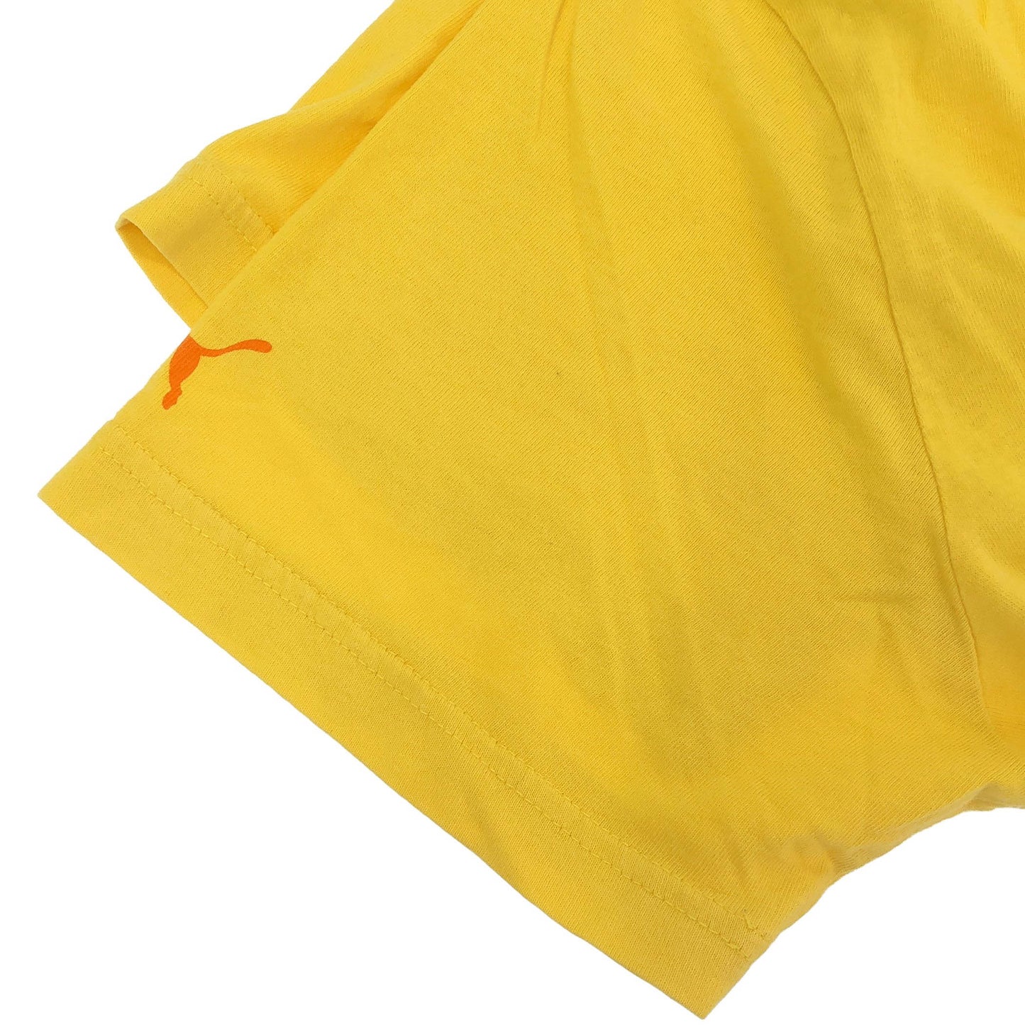 PUMA イエロー ロゴプリント Tシャツ