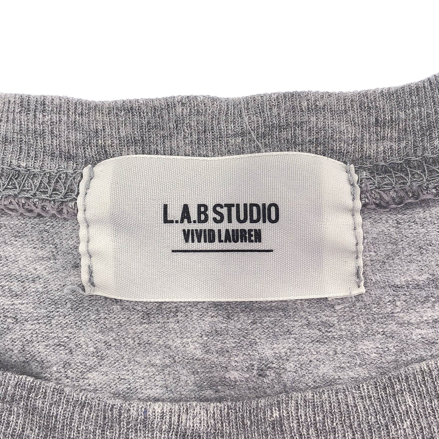 L.A.B STUDIO グレー カレッジロゴ Tシャツ