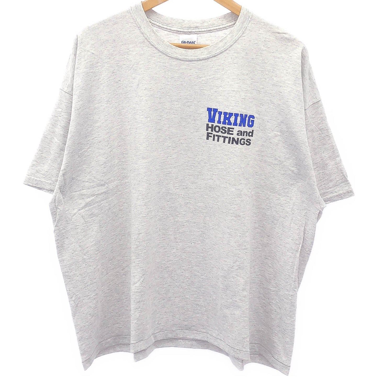 GILDAN グレー プリントTシャツ
