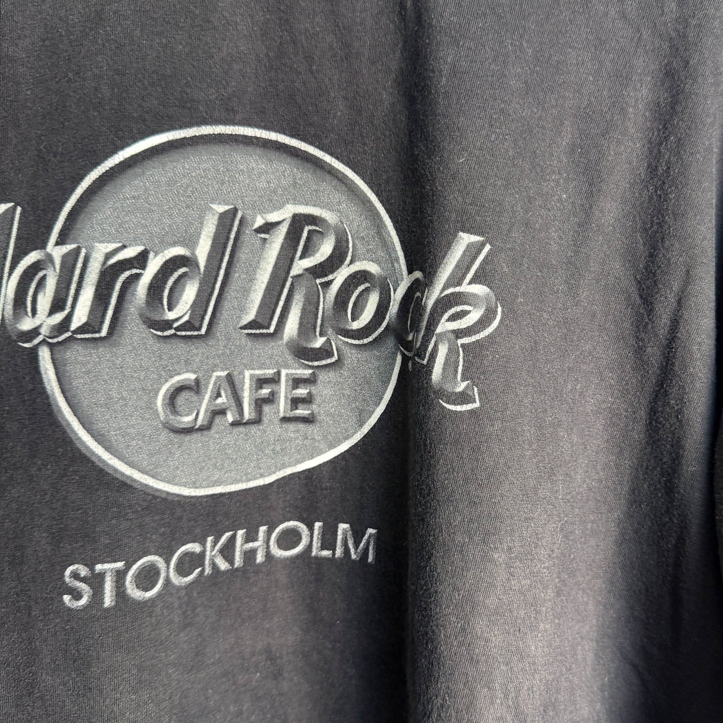 Hard Rock CAFE ストックホルム モノトーンプリント Tシャツ