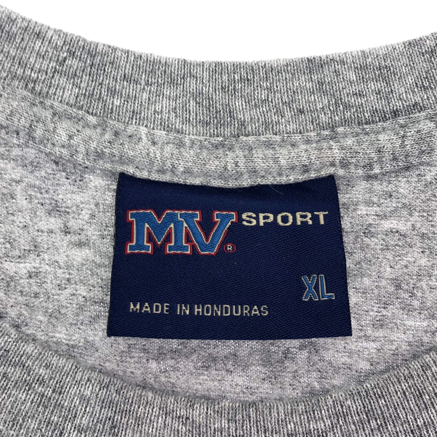 MV Sport グレー カレッジプリント Tシャツ