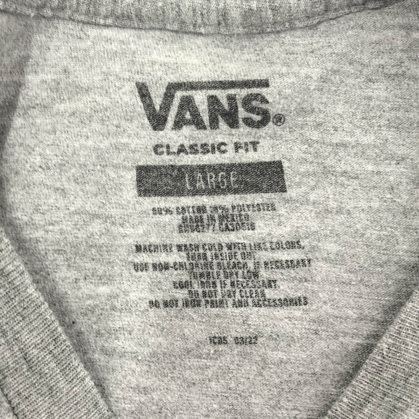 VANS キャラクタープリント グレー Tシャツ