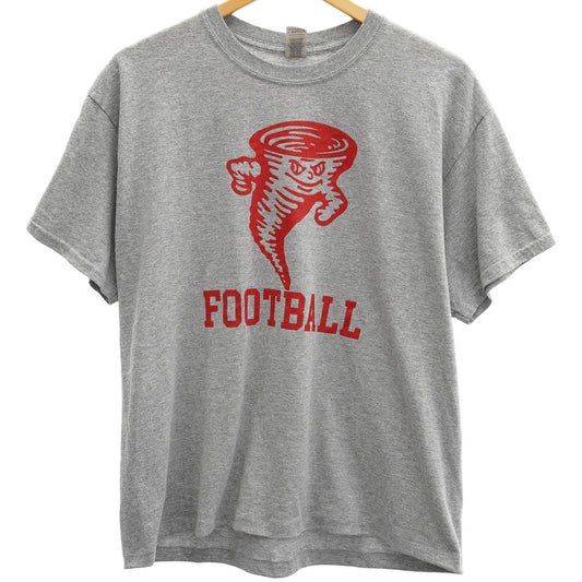 フットボール トルネードプリント 杢グレー Tシャツ