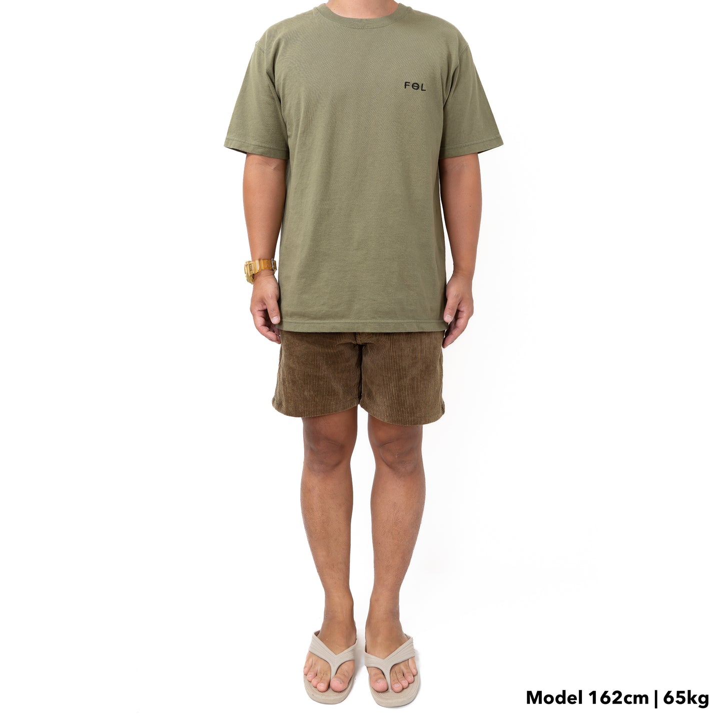 FOL-LOGO Tシャツ カーキ