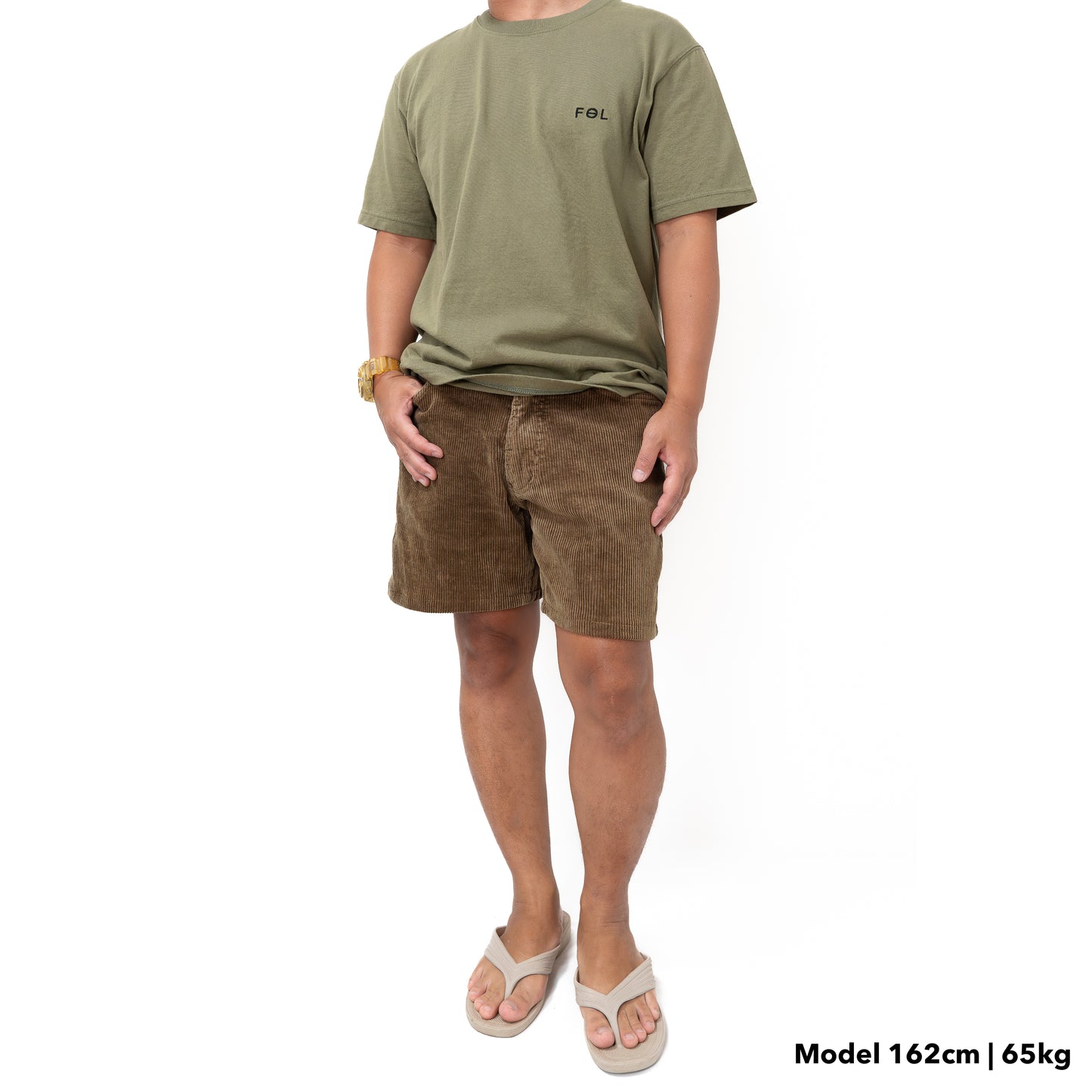 FOL-LOGO Tシャツ カーキ