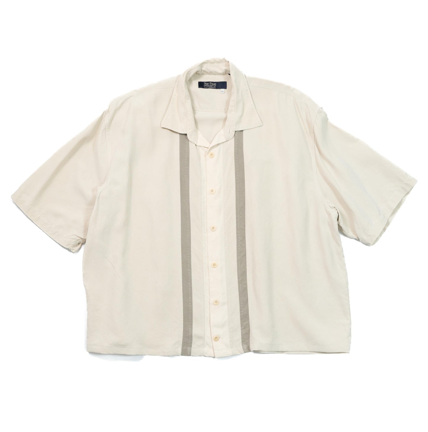 レトロストライプ柄 半袖シャツ