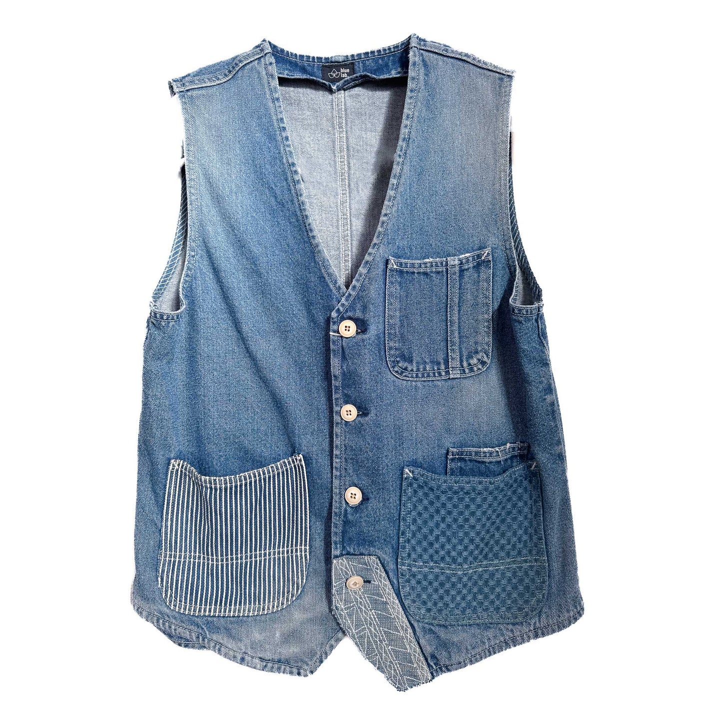 デニム パッチワークベスト