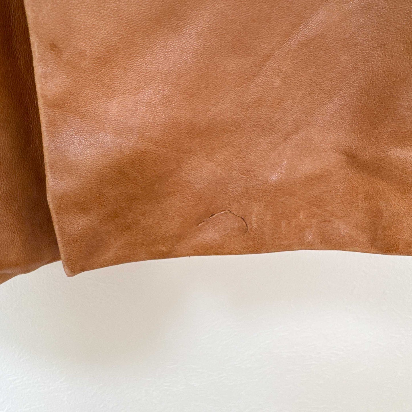 キャメルカラー シープスキン レザーコート