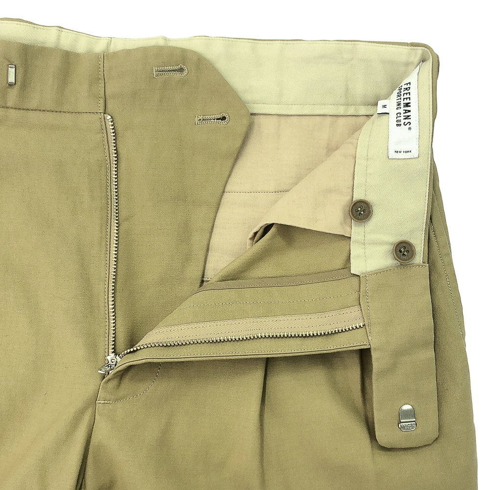 FREEMANS ギャバジン 2タック パンツ