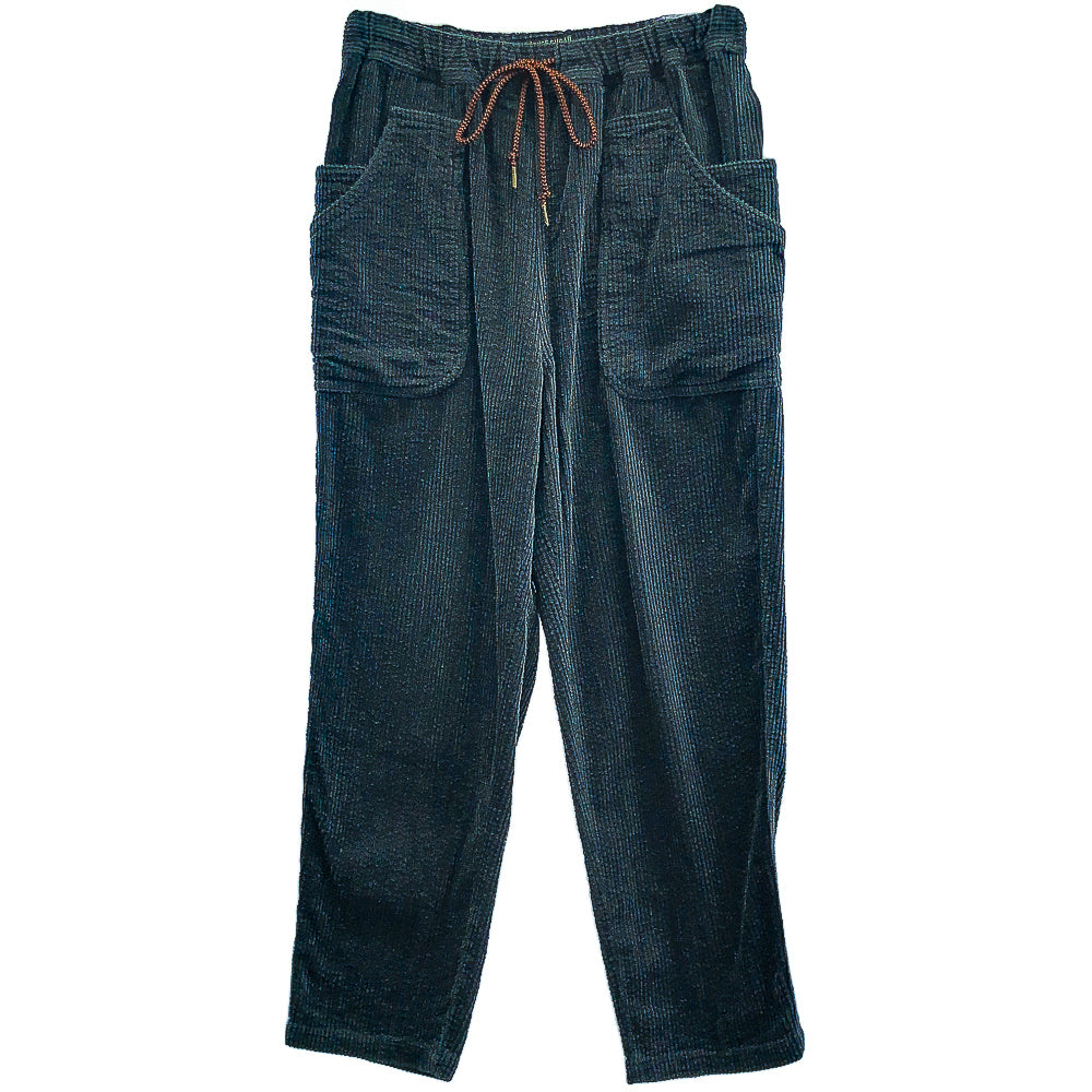 スモークグレー コーデュロイ イージーパンツ