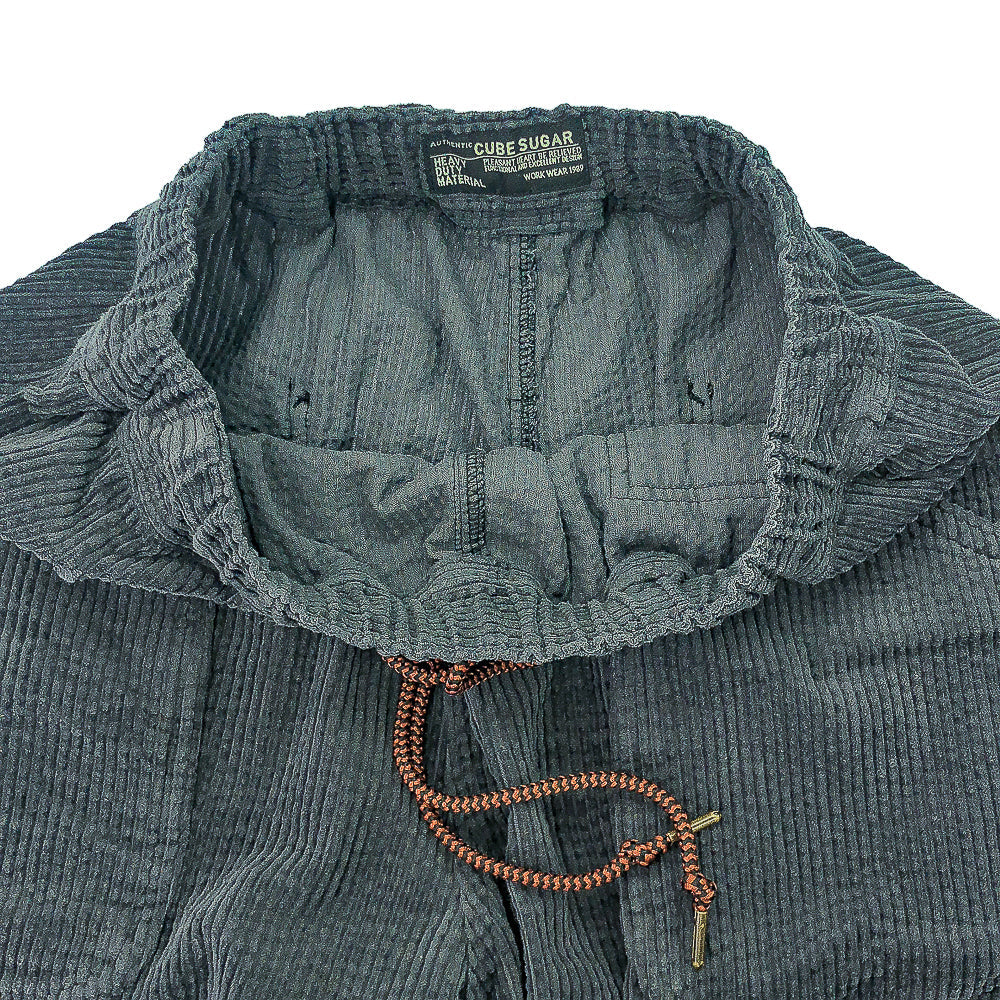 スモークグレー コーデュロイ イージーパンツ