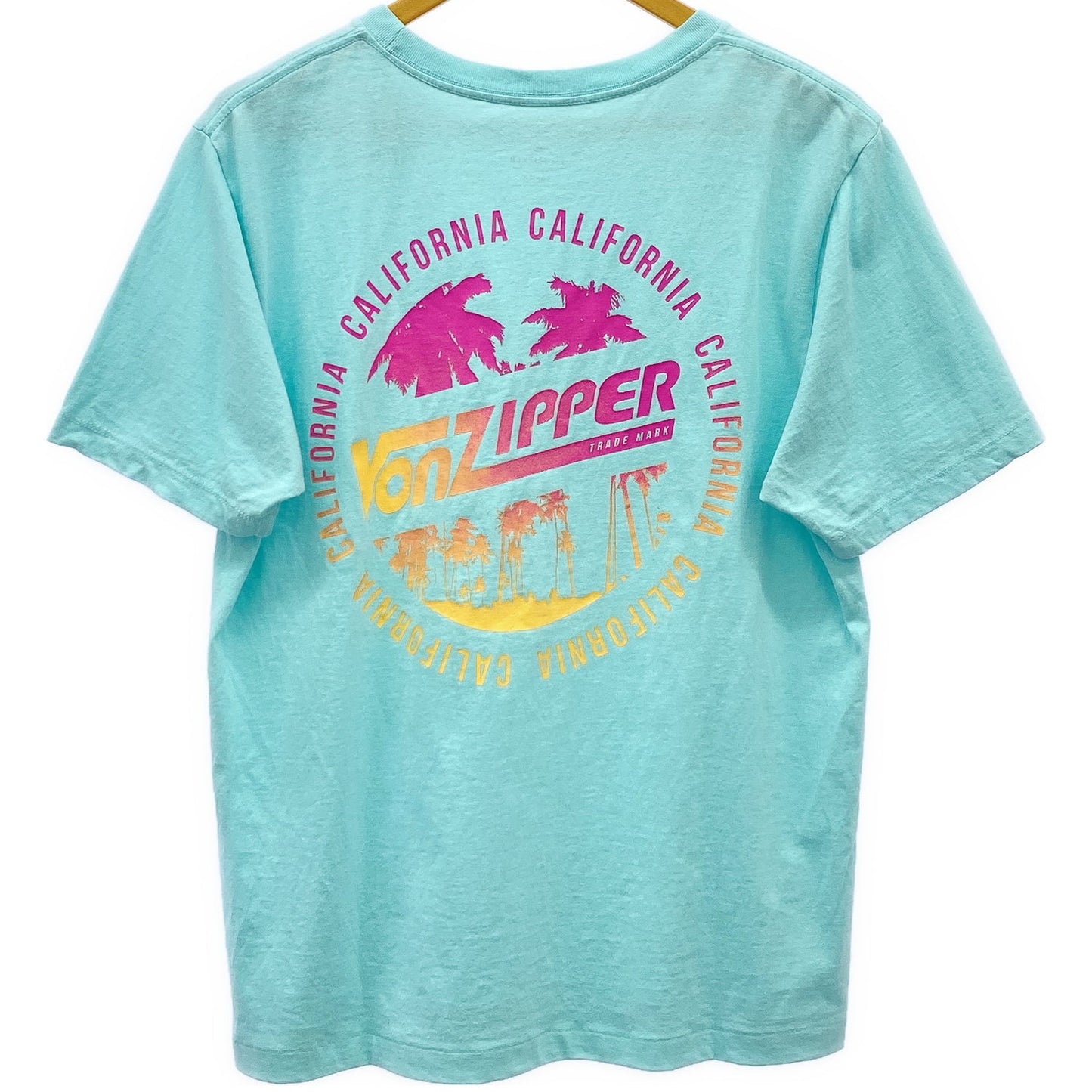 VonZipper カリフォルニアロゴ ミントグリーン Tシャツ