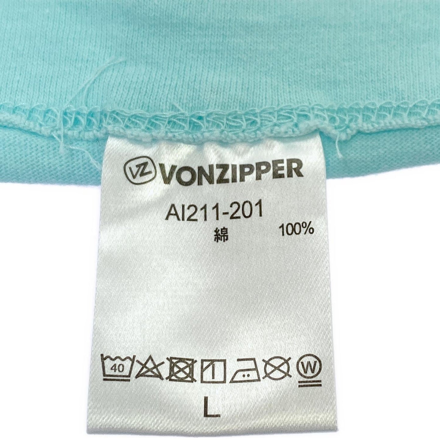 VonZipper カリフォルニアロゴ ミントグリーン Tシャツ