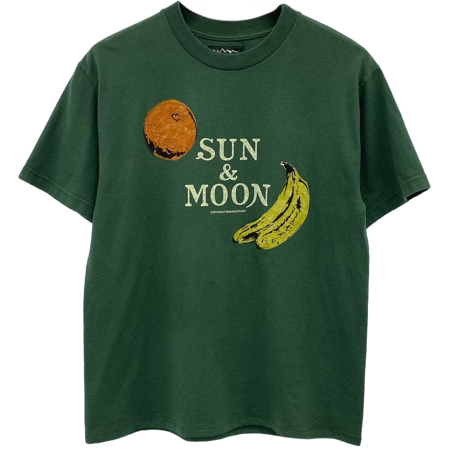 MANASTASH SUN & MOON グリーン Tシャツ