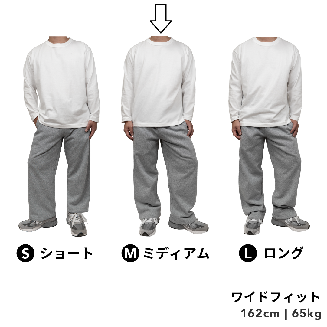 BULL パンツ:ワイド / 丈ミディアム/ ブラック