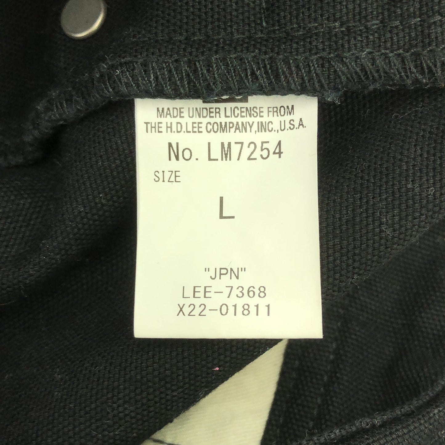 LEE ダック生地 ブラック オーバーオール