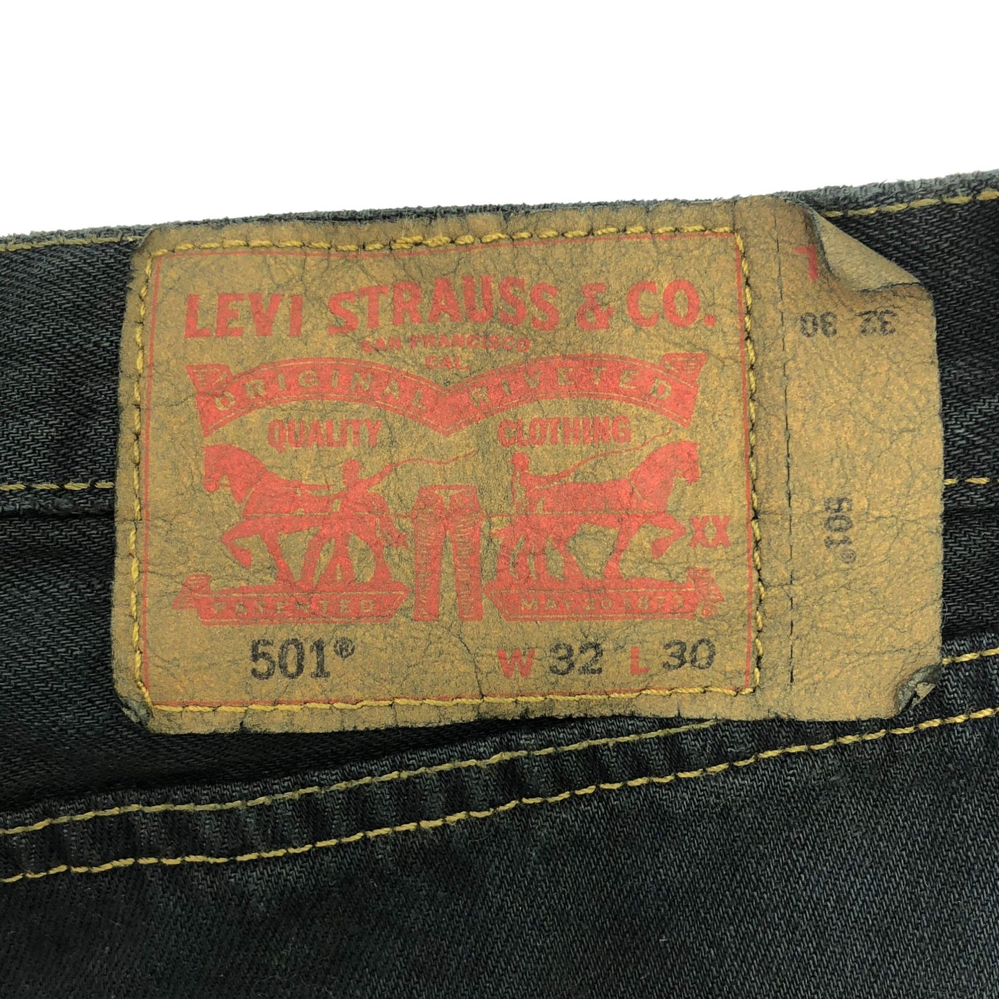 リーバイス 後染めブラック 501 W32 ジーンズ