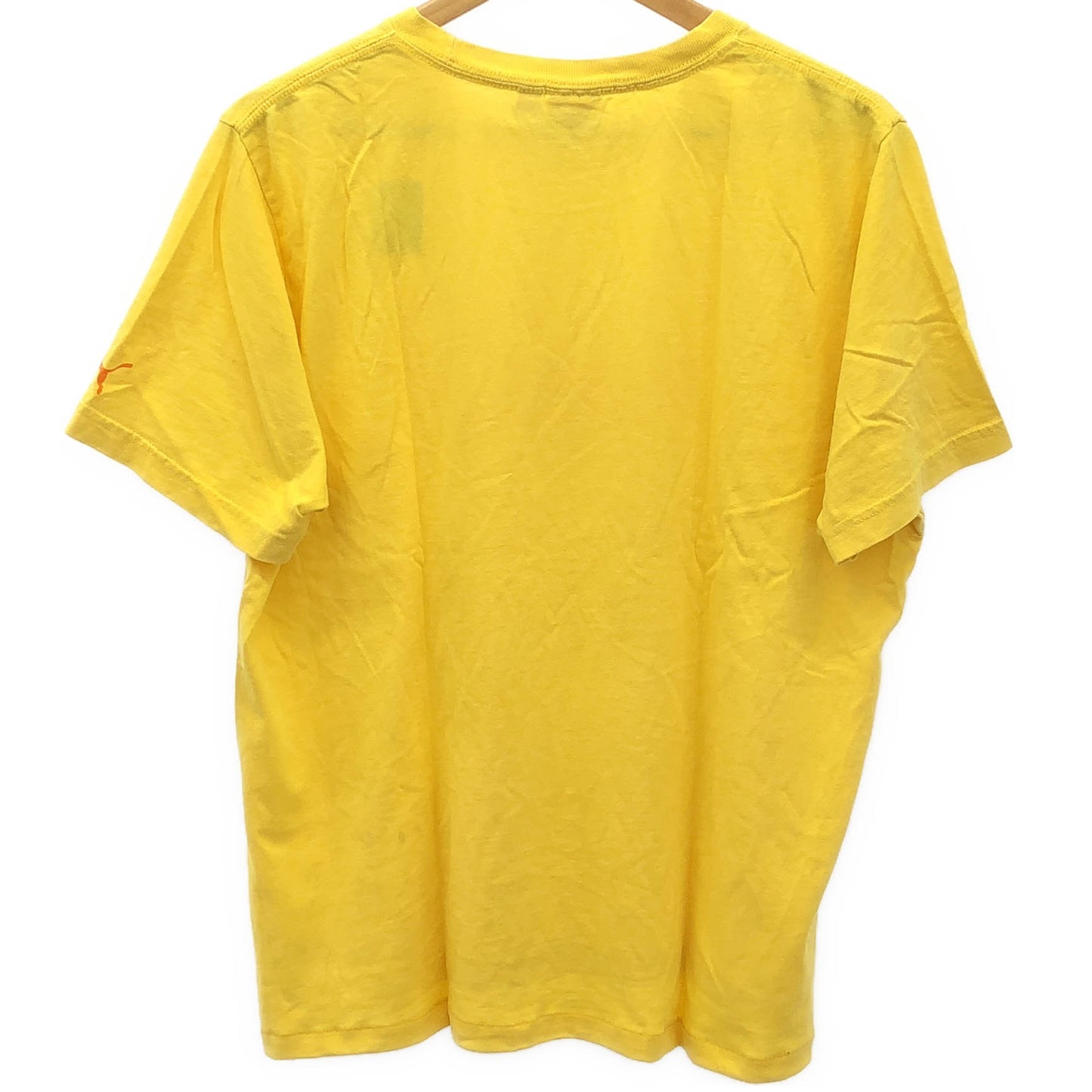 PUMA イエロー ロゴプリント Tシャツ