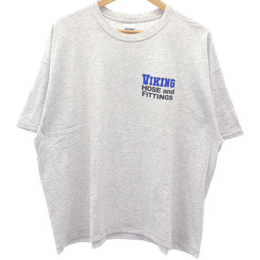GILDAN グレー プリントTシャツ