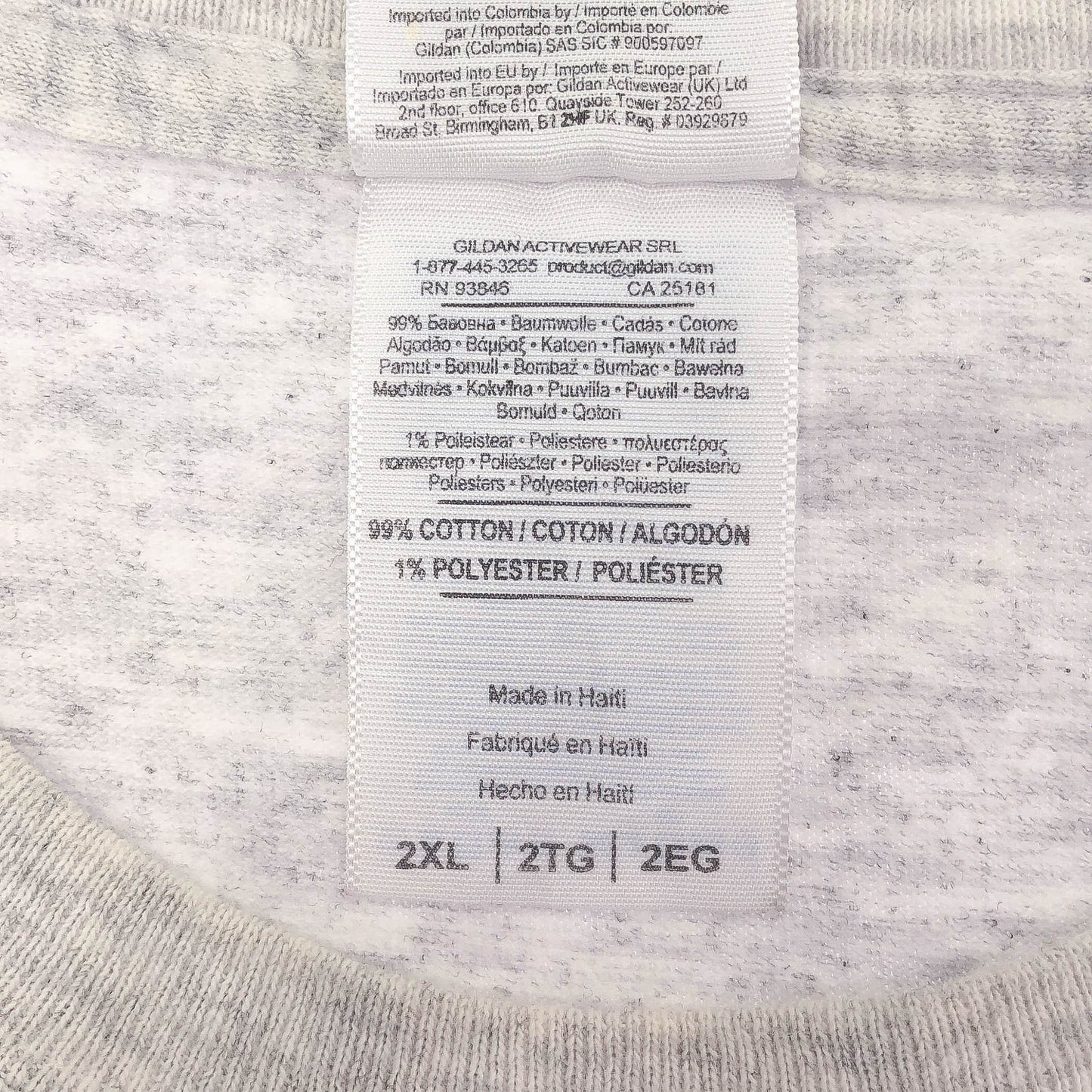 GILDAN グレー プリントTシャツ