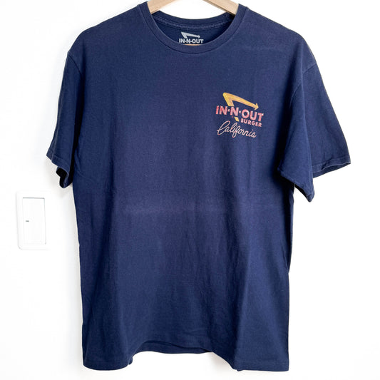 IN-N-OUT BURGER ネイビー カリフォルニア プリントTシャツ