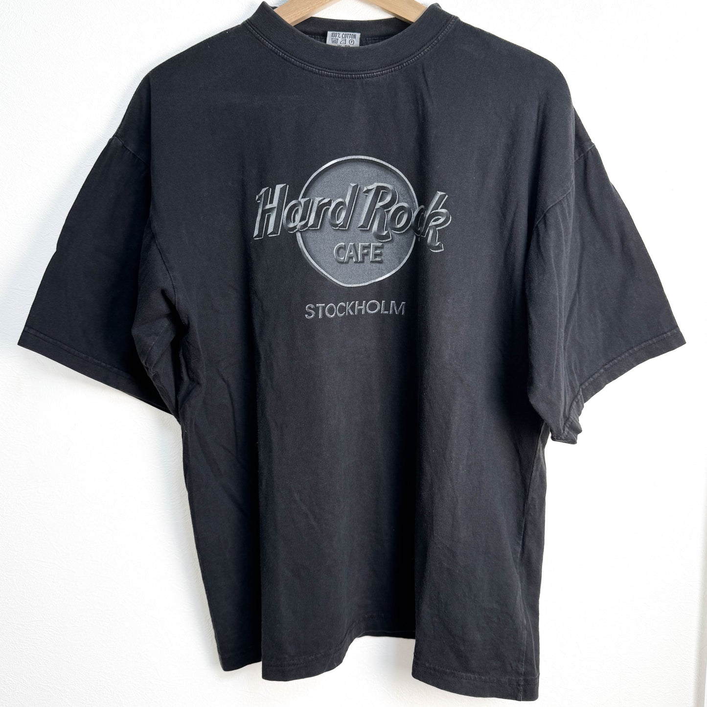 Hard Rock CAFE ストックホルム モノトーンプリント Tシャツ