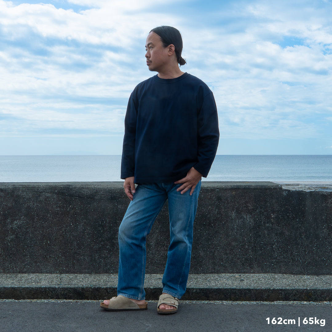 BULL ロンT：ワイド ネイビー