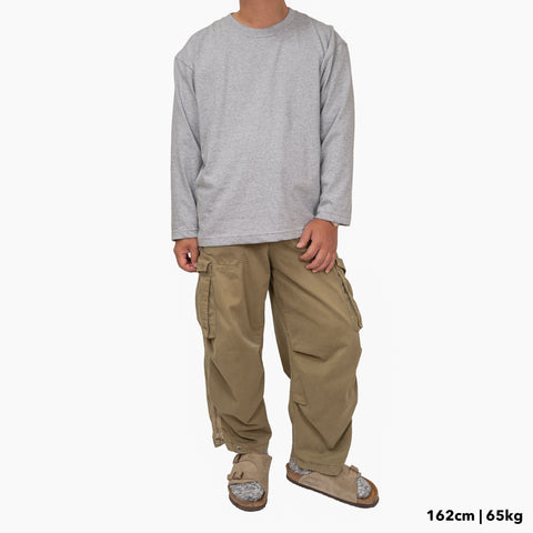 BULL ロンT：ワイド グレー