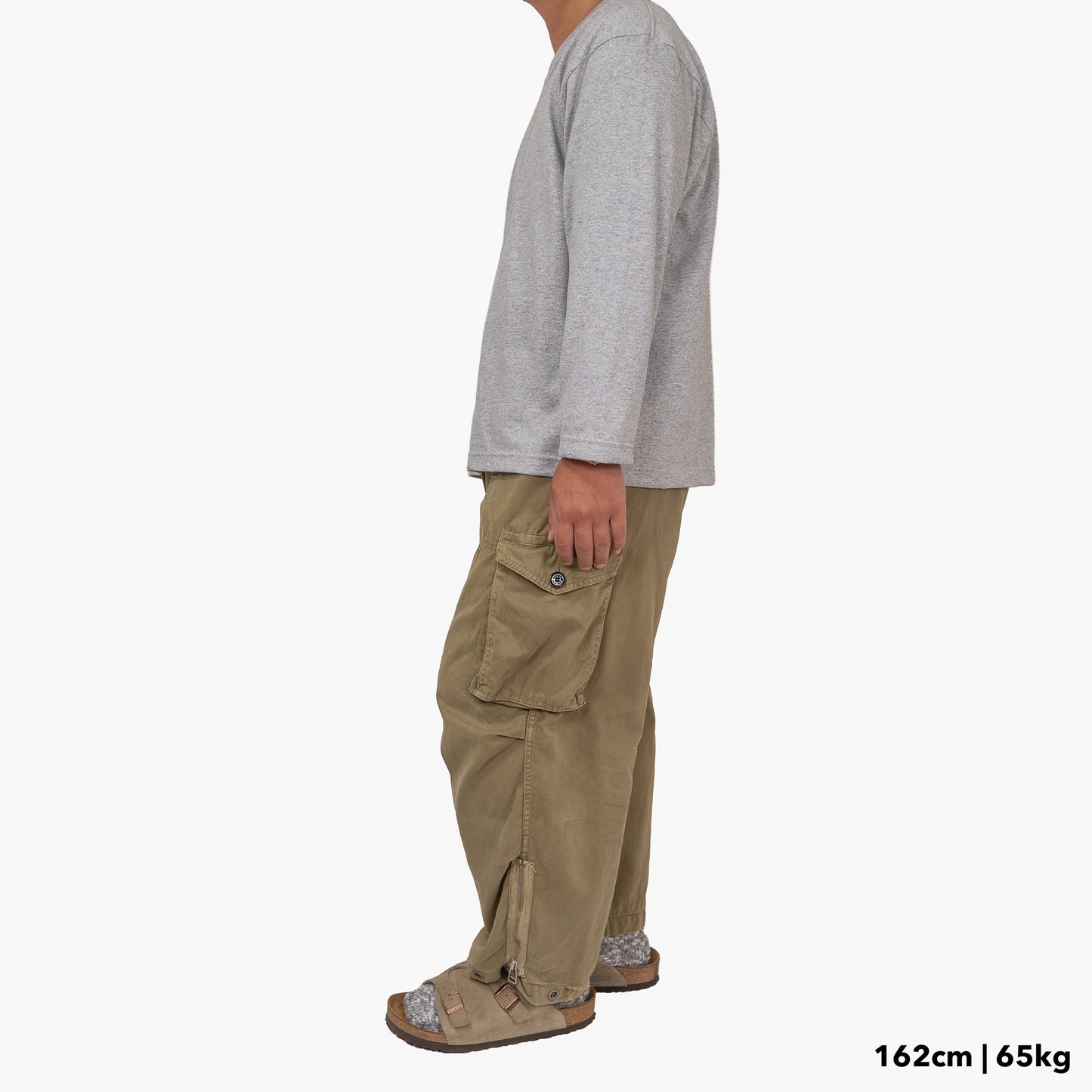 BULL ロンT：ワイド グレー