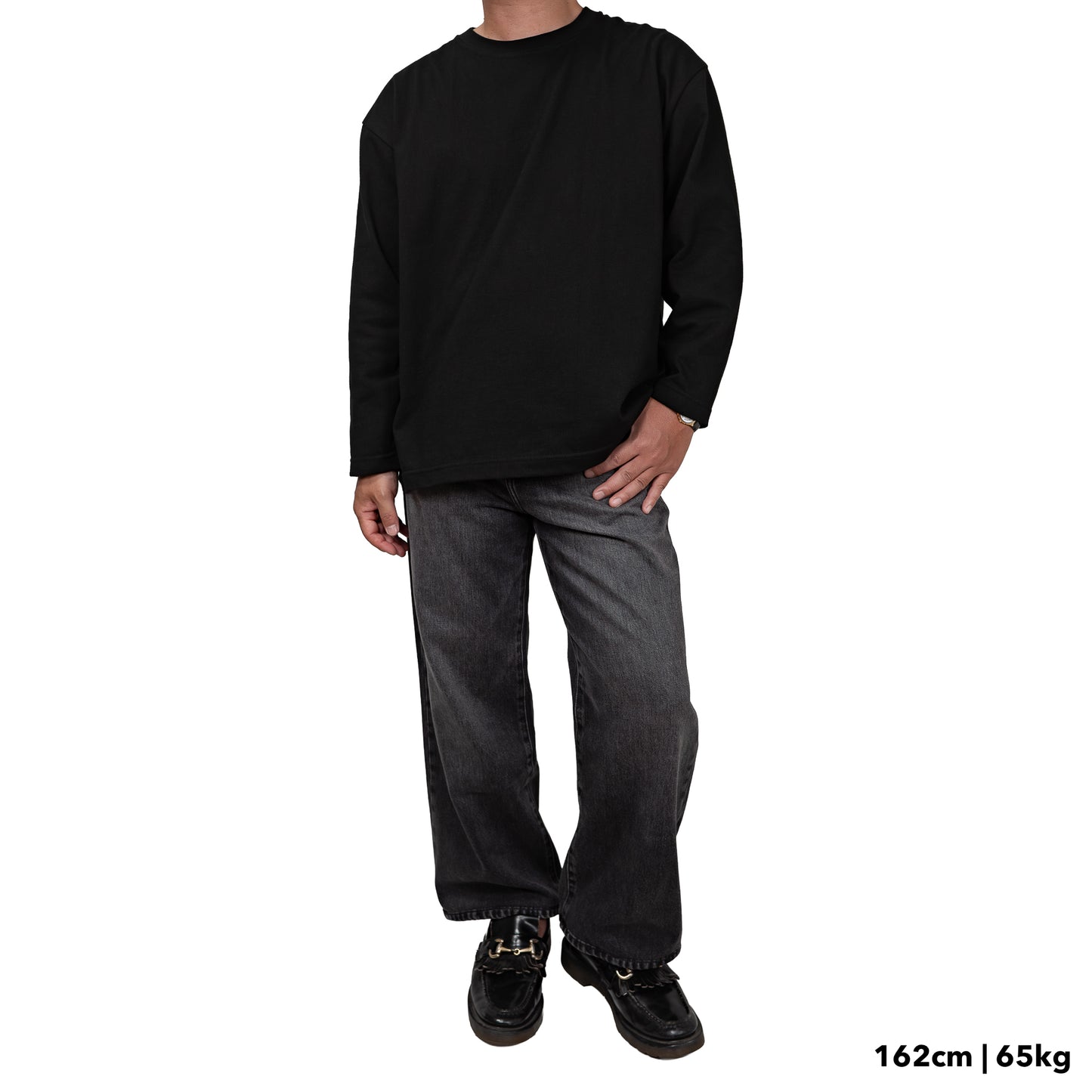 BULL ロンT：ワイド 黒