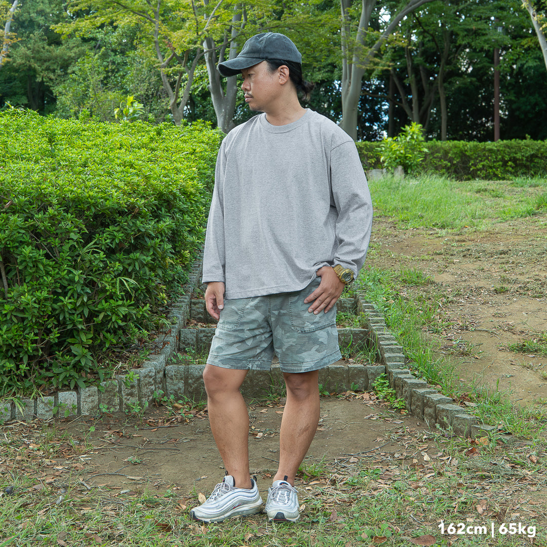 BULL ロンT：ワイド グレー