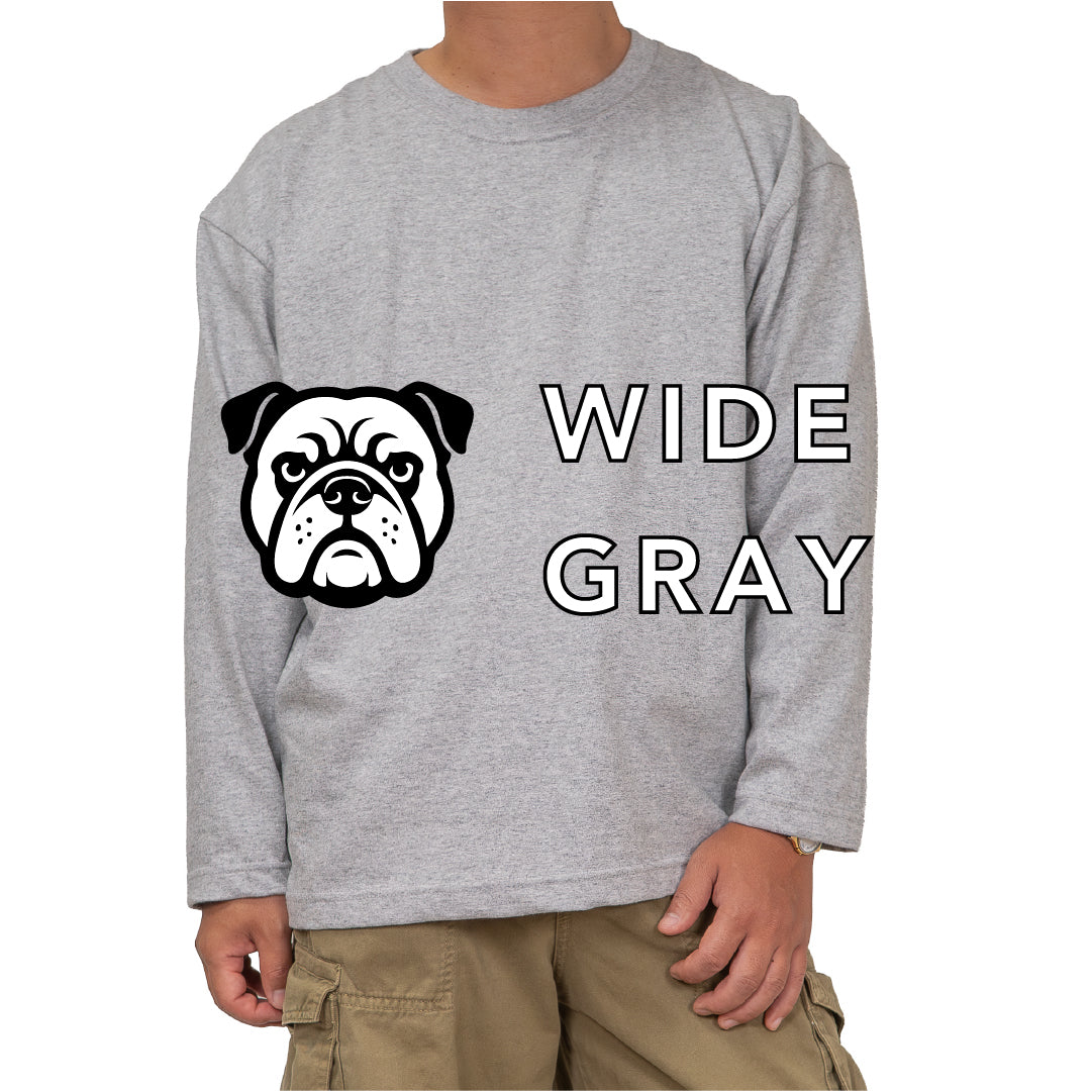 BULL ロンT：ワイド グレー