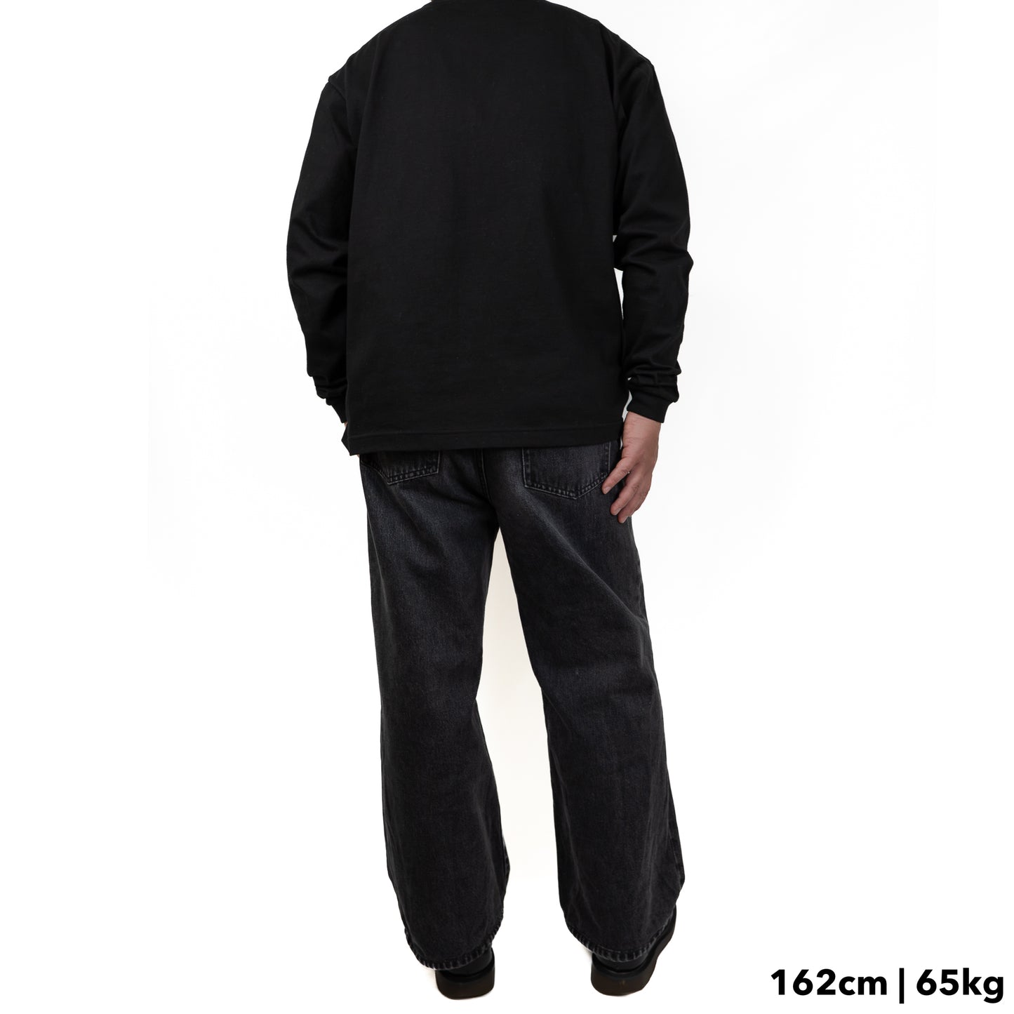 BULL ロンT（袖リブ）：レギュラー 黒