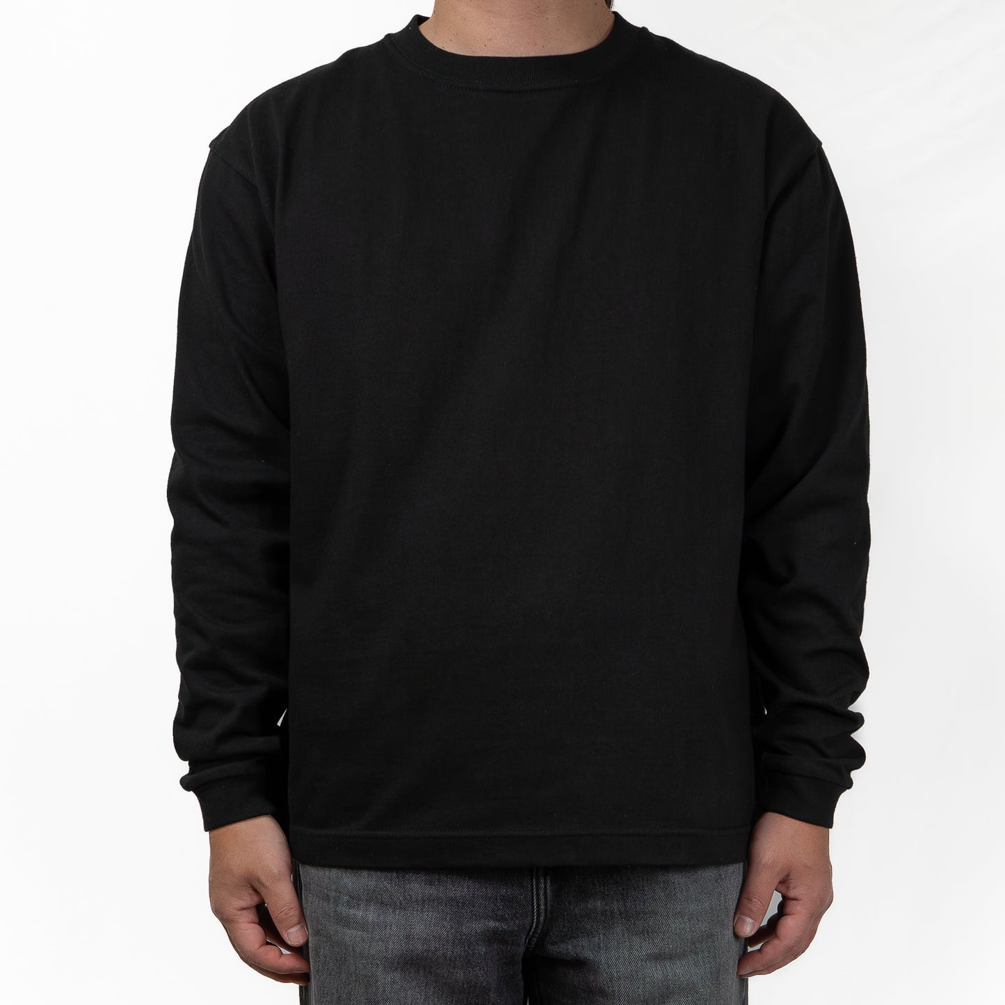 BULL ロンT（袖リブ）：レギュラー 黒