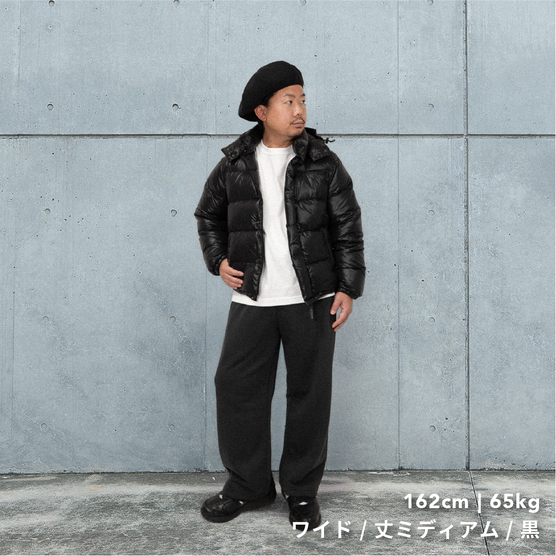 BULL パンツ：ワイド / 丈ロング/ ブラック