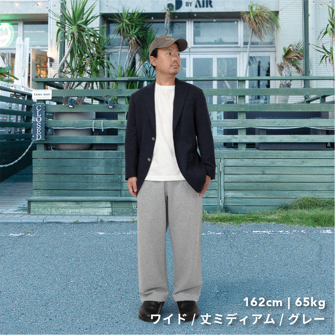 BULL パンツ：ワイド / 丈ロング/ グレー