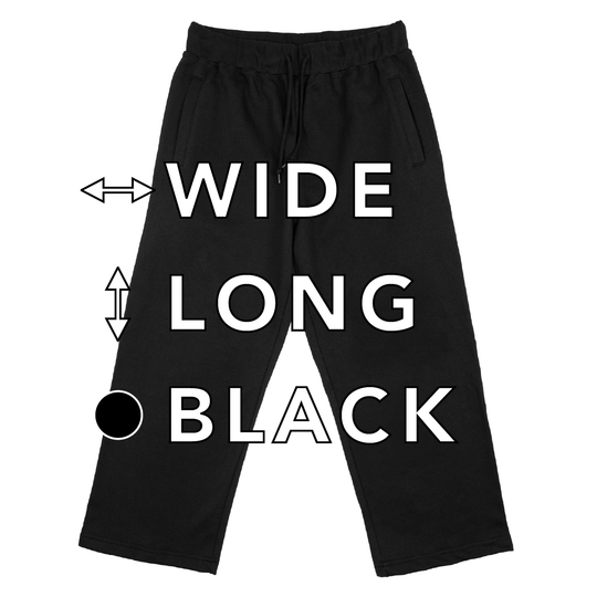 BULL パンツ：ワイド / 丈ロング/ ブラック