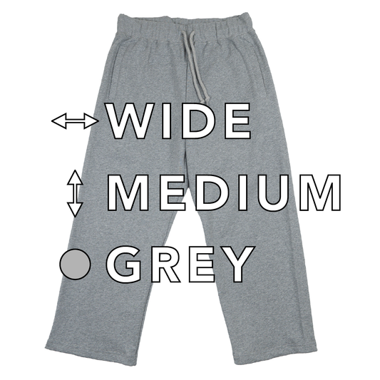 BULL パンツ：ワイド / 丈ミディアム/ グレー