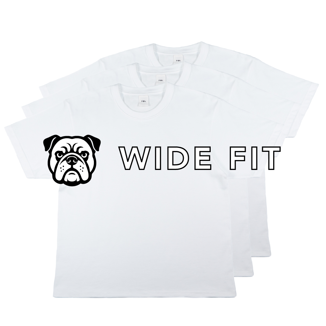 BULL T：3枚セット ワイド（白3枚）