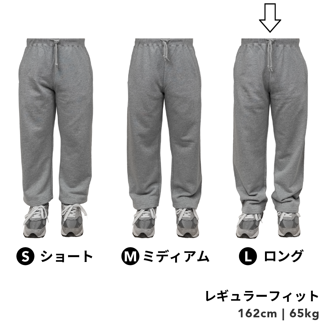 BULL パンツ：レギュラー / 丈ロング/ ブラック