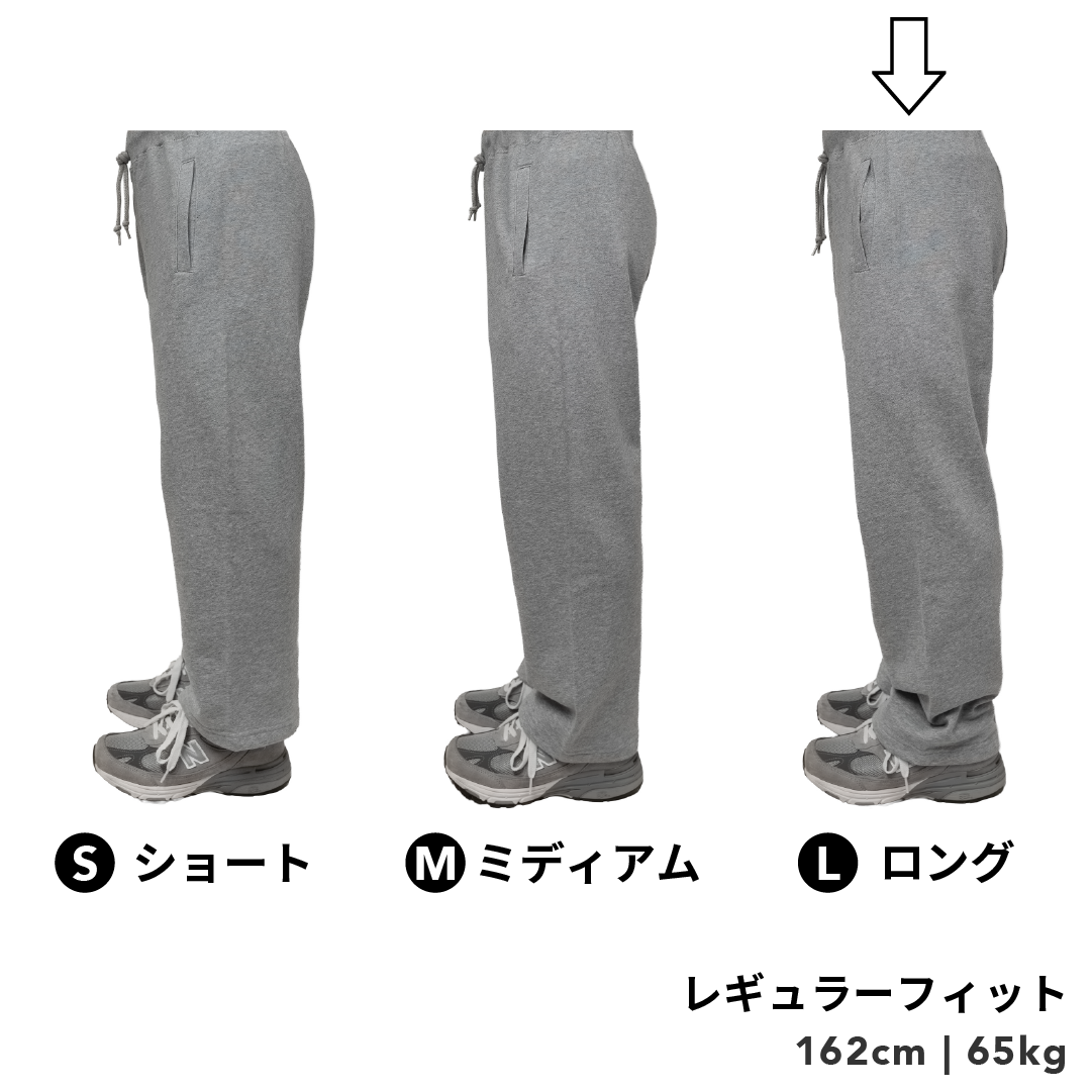 BULL パンツ：レギュラー / 丈ロング/ ブラック