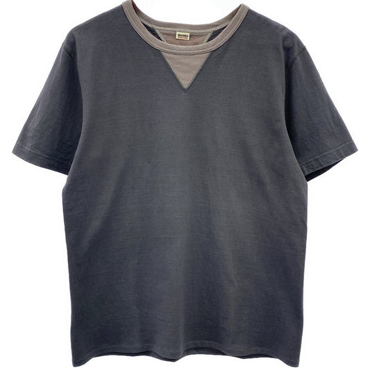 BARNS OUTFITTERS ガゼット付き MADE IN JAPAN クルーネックTシャツ