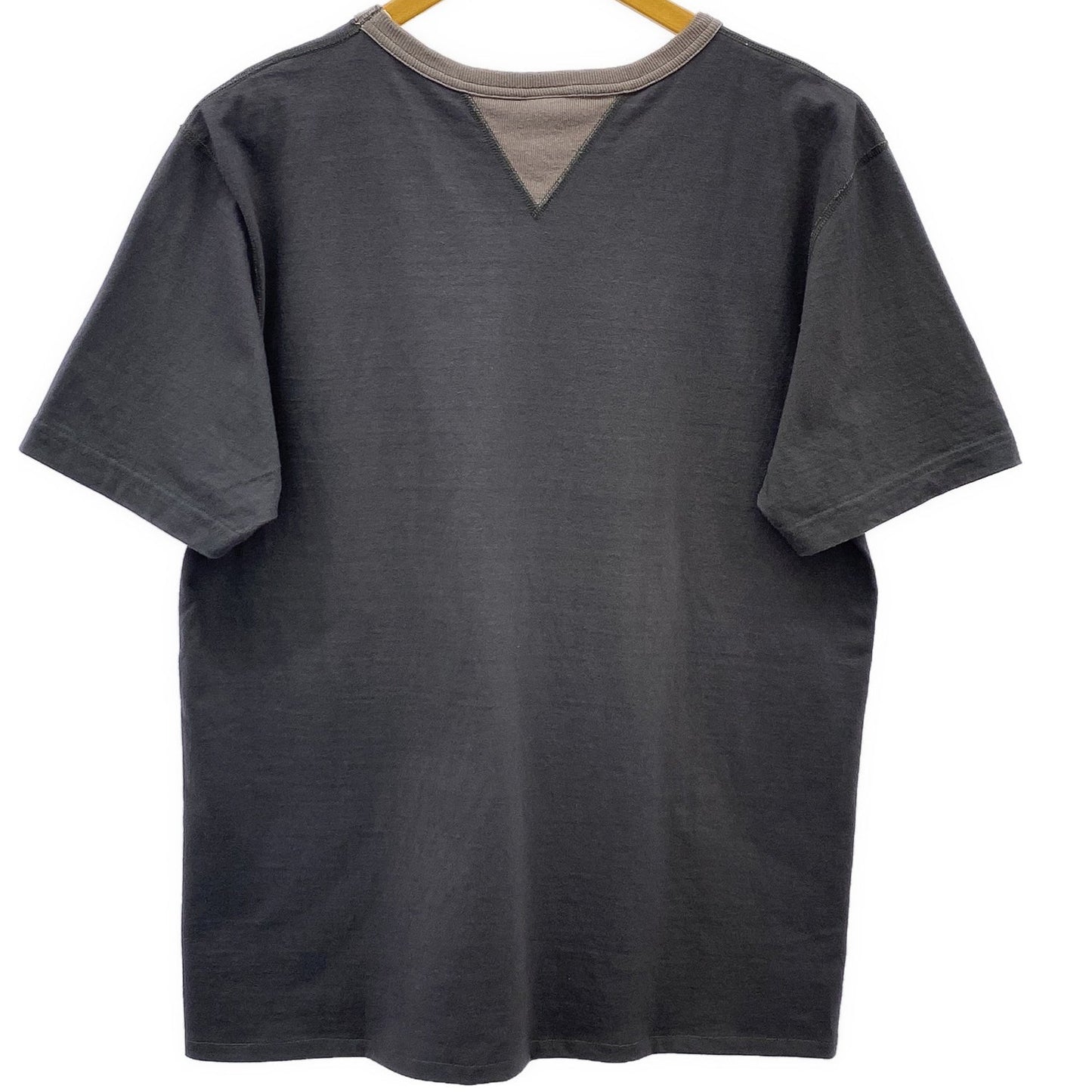 BARNS OUTFITTERS ガゼット付き MADE IN JAPAN クルーネックTシャツ