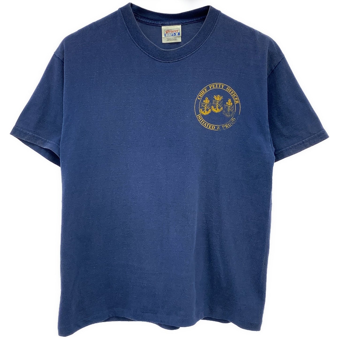 90s Hanes BEEFY-T USN プリントTシャツ