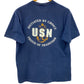90s Hanes BEEFY-T USN プリントTシャツ