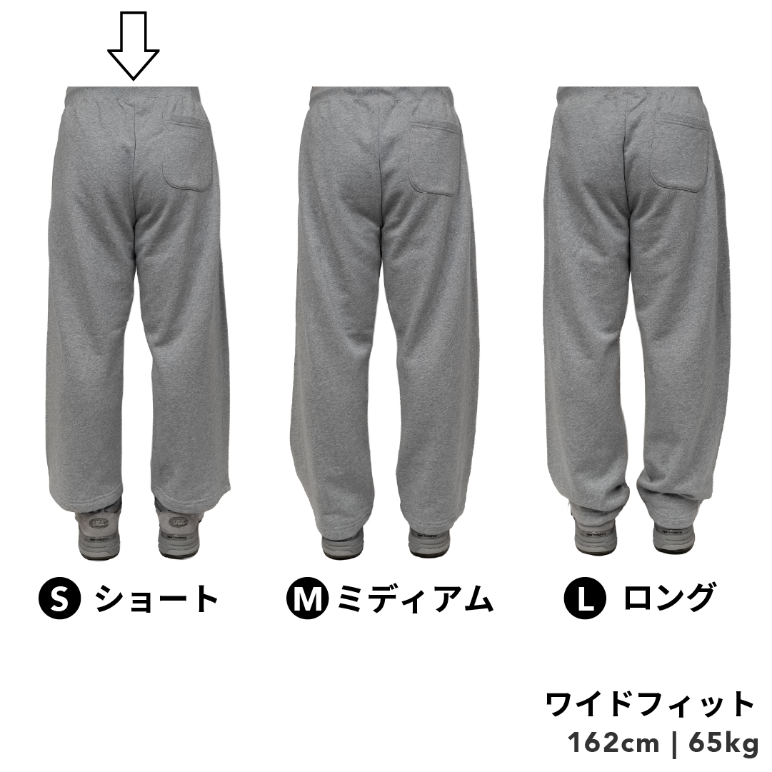 BULL パンツ：ワイド/ 丈ショート / ブラック